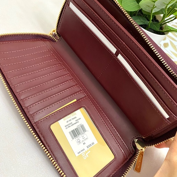 Michael Kors Logo Stripe Continental Wristlet - Picture 5 of 8